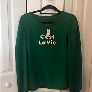 Talbots Green Graphic Sweatshirt